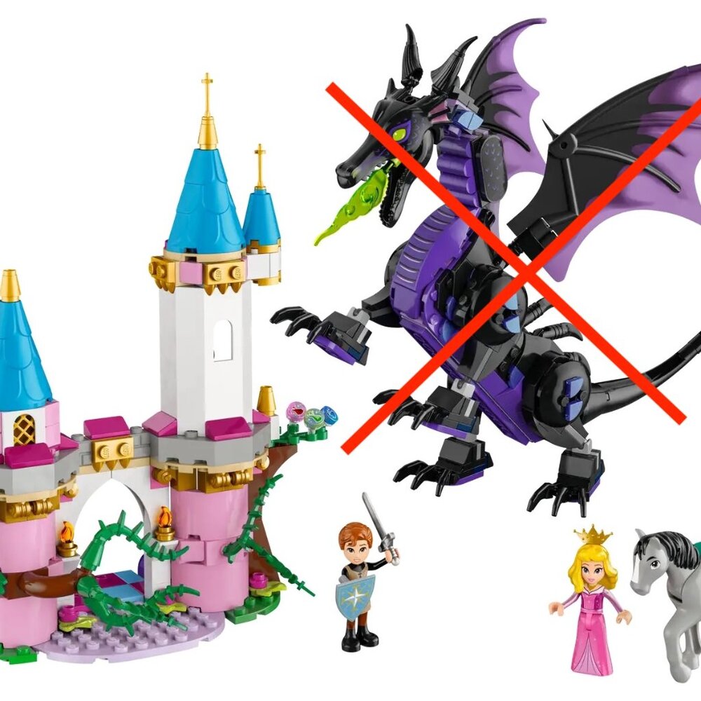 Lego 43240 Disney Sleeping Beauty Aurora Prince Philip Set *INCOMPLETE*